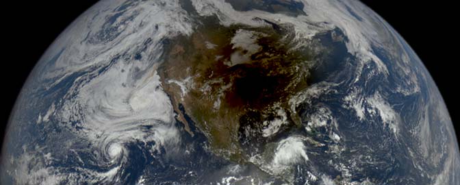 Earth from space 2017 total solar eclipse